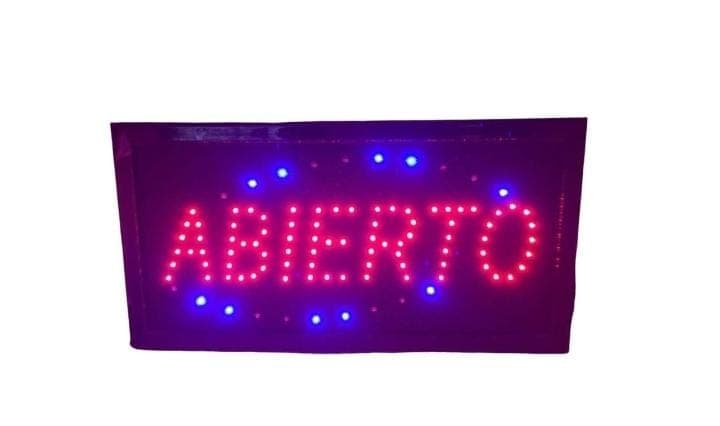 Cartel Abierto Luminoso