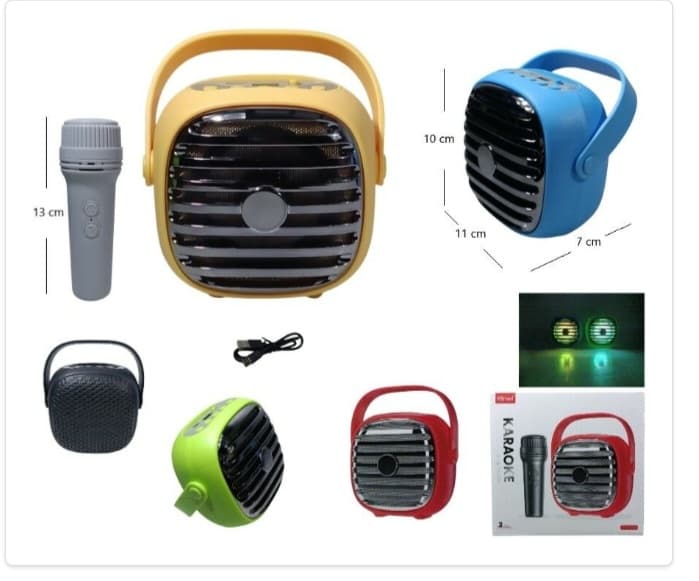 Parlante BT 3" c/ Micrófono Vintage efectos