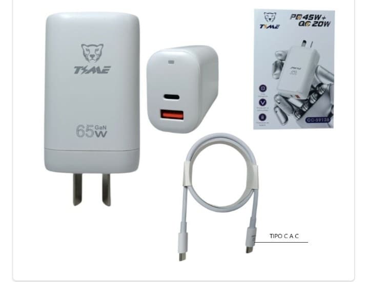 Cargador 65w Time Salida C/ USB