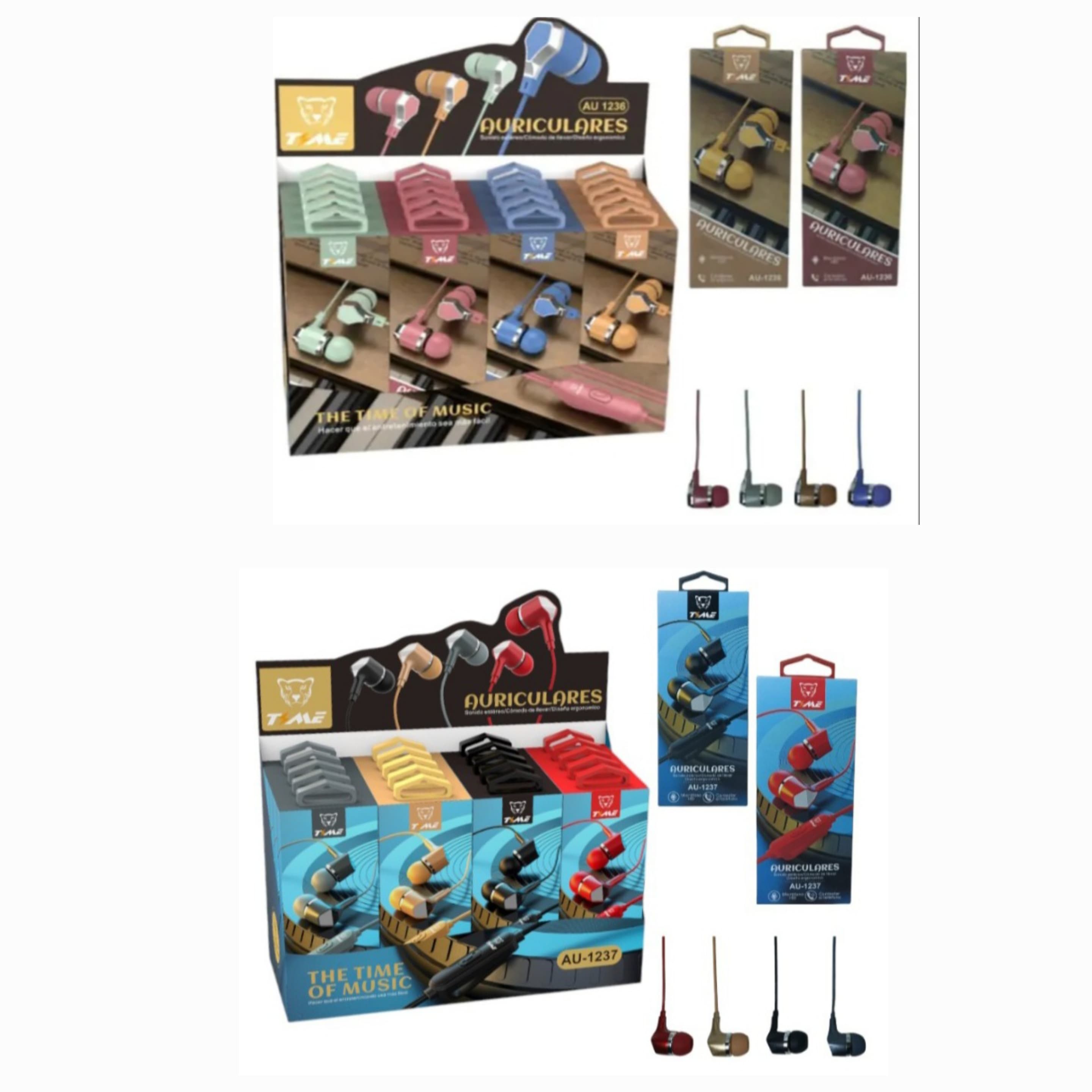Auricular Time Au 1236 /1237 Exhibidor x20