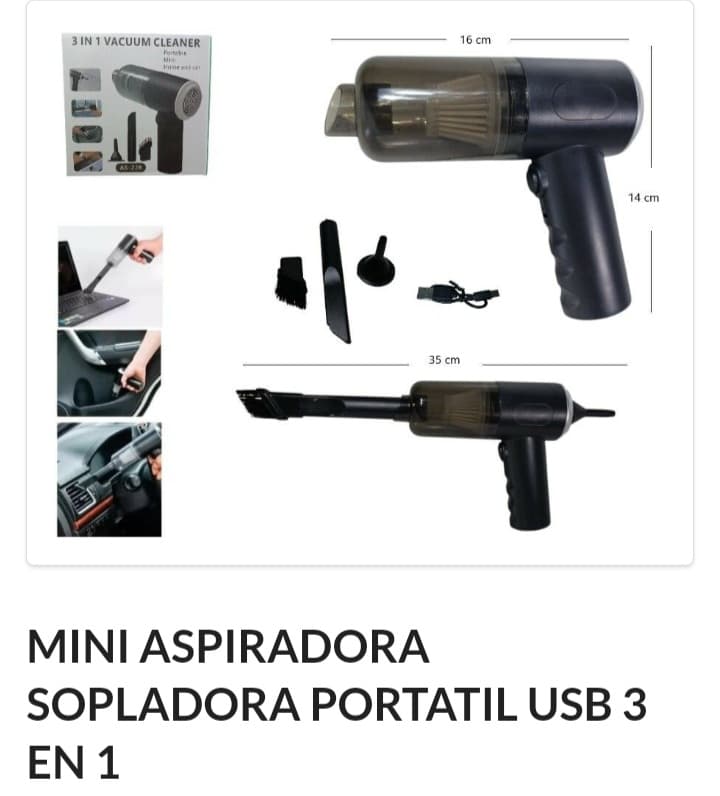 Aspiradora Portátil Recargable