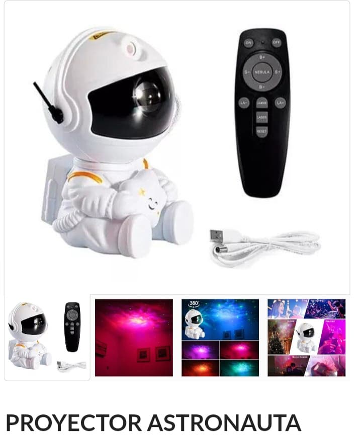 Proyector astronauta sentado