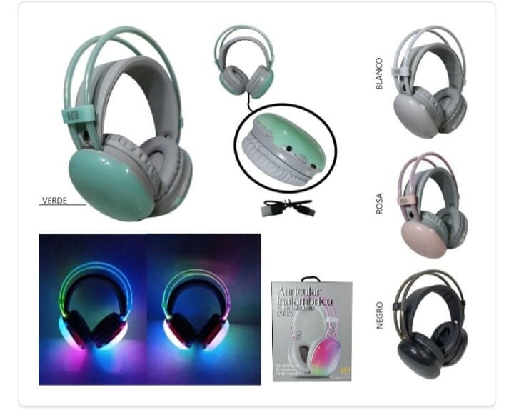 Auricular Vincha BT RGB Luces